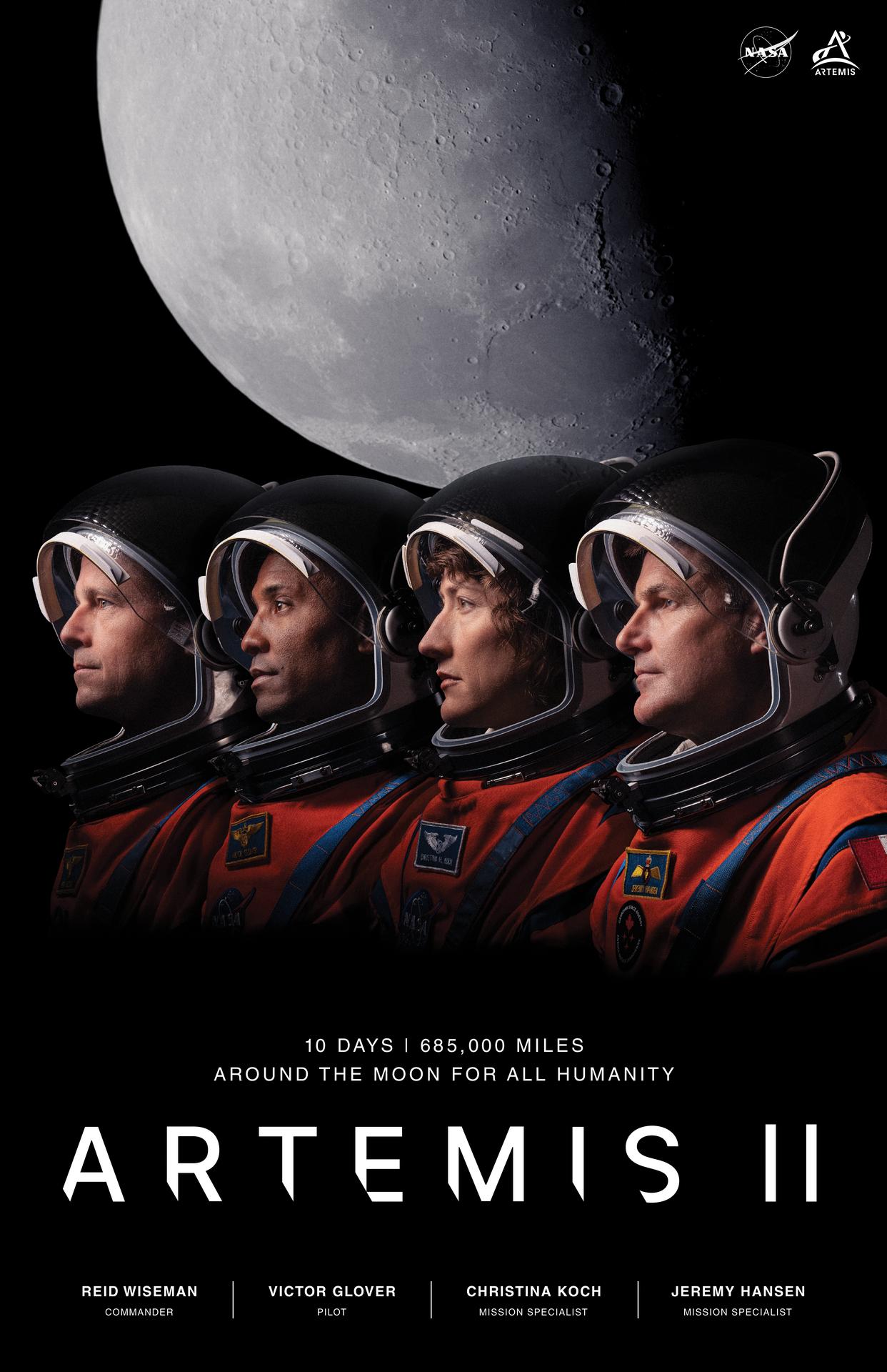 Artemis II crew poster
